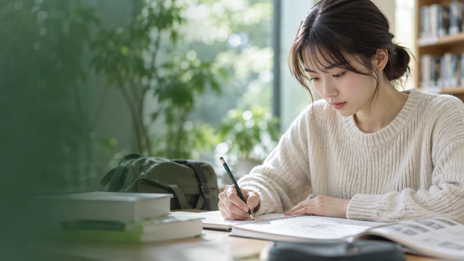 学習に取り組む学生のイメージ