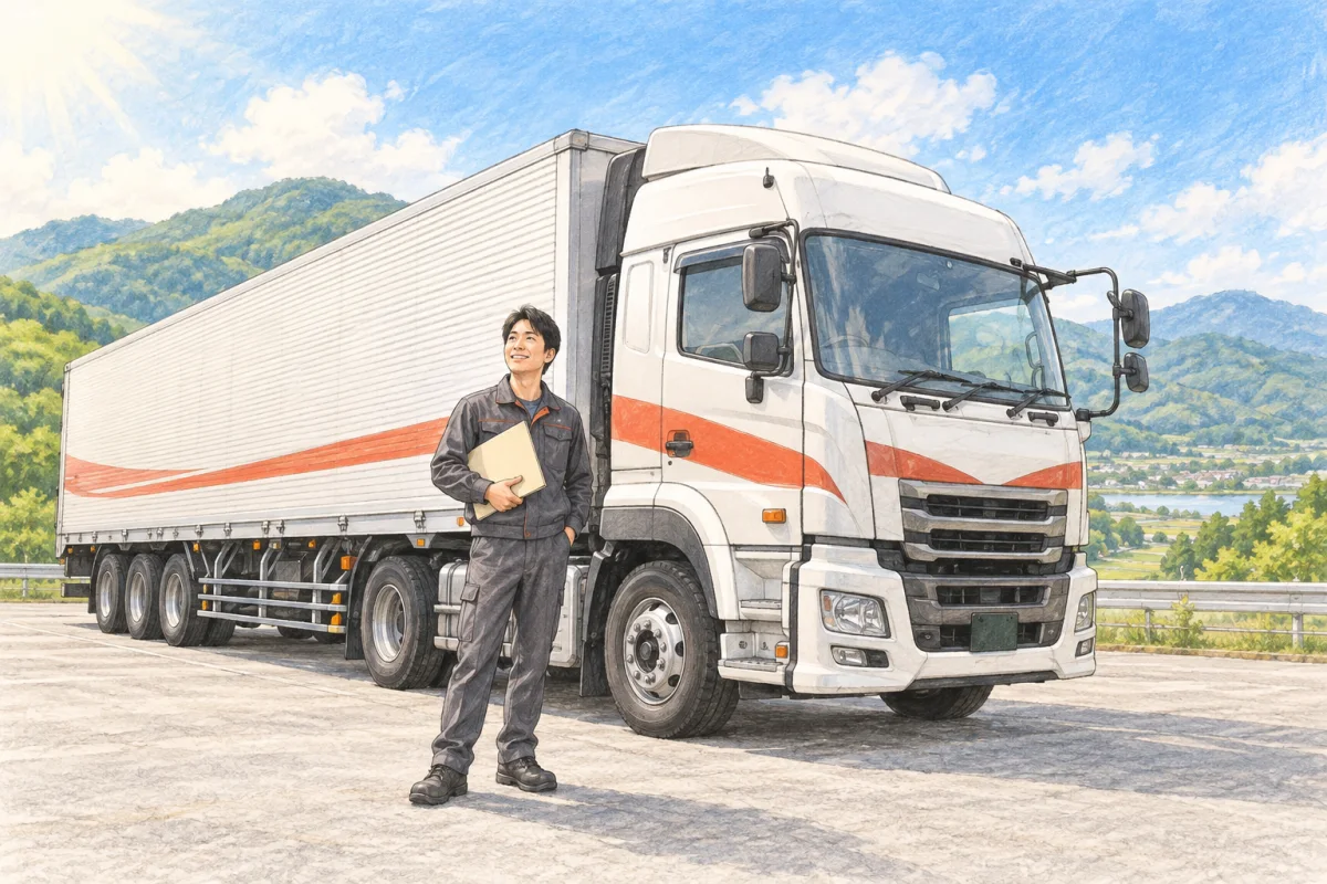 けん引車の卒業後の未来を描いたイラスト